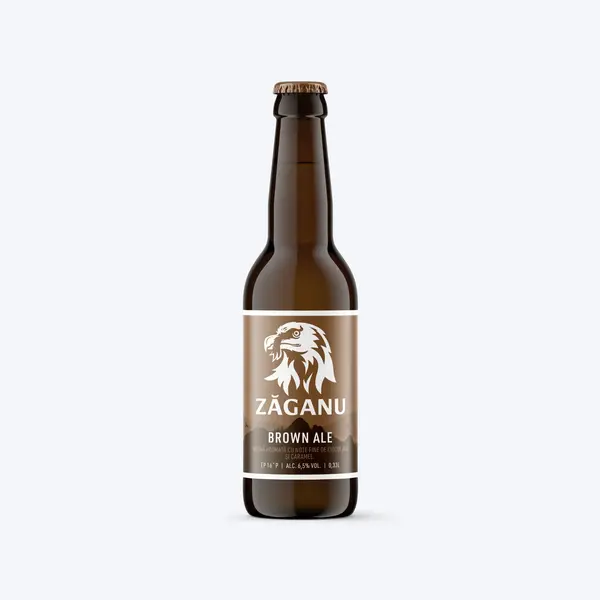 Bax, bere artizanală, Zăganu, Brown Ale (Brună) - Sticlă 0.5L / 6 buc.