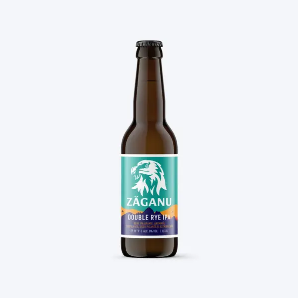 Bax, bere artizanală, Zăganu, Double Rye Ipa - Sticlă 0.33L / 12 buc.