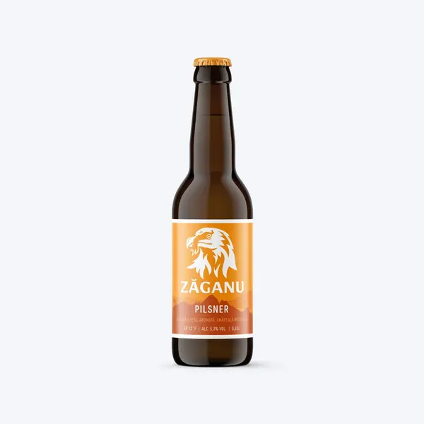 Bax, bere artizanală, Zăganu, Pilsner (Blondă) - Sticlă 0.5L / 24 buc.