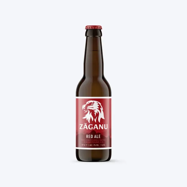 Bax, bere artizanală, Zăganu, Red Ale (Roșie) - Sticlă 0.33L / 12 buc.