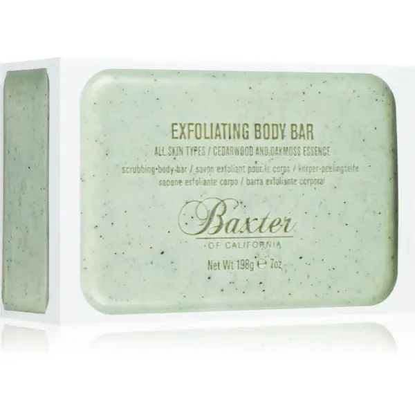Baxter of California Exfoliating Body Bar Cedarwood & Oakmoss Essence săpun exfoliant pentru corp pentru barbati 198 g