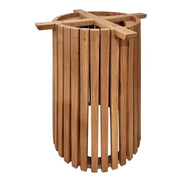 Bază masă interior cu structură stabilă, Galy I, Lemn mindi, Natural, 60x75 cm