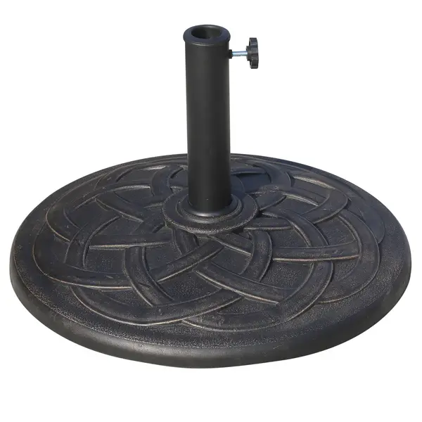 Baza pentru Umbrela de Gradina Outsunny din Rasina, Φ54.5cm 19kg, Bronz | Aosom Romania