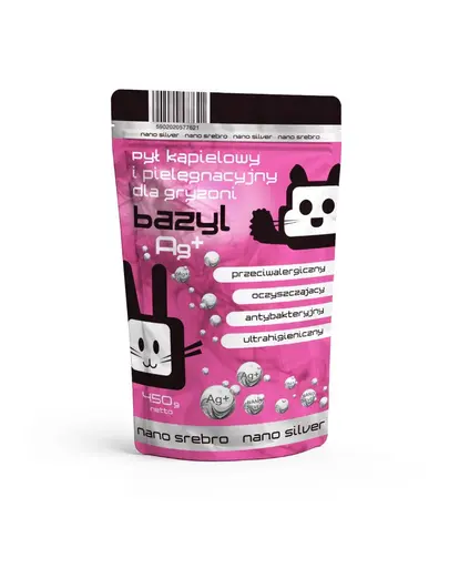 BAZYL Ag+ Pulbere igiena rozatoare din bentonita 450 g