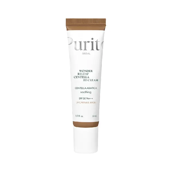 BB Cream cu SPF30 PA+++ Wonder Releaf Centella 29 Caramel Beige, 30ml, Purito