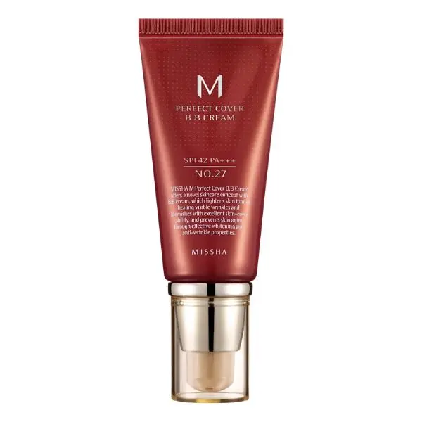 BB Cream M Perfect Cover SPF42/PA+++ Nuanta 27/Bej miere, 50ml, Missha