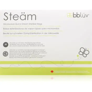 BBLÜV Steäm săculeți pentru sterilizare pentru cuptorul cu microunde
