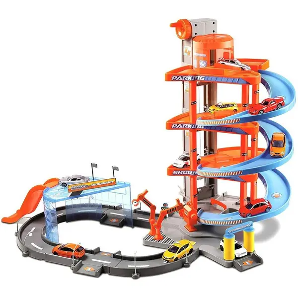 Bburago Set de joaca Bburago Garage Street Fire Mega, 4 etaje, include 2 masini 1:43