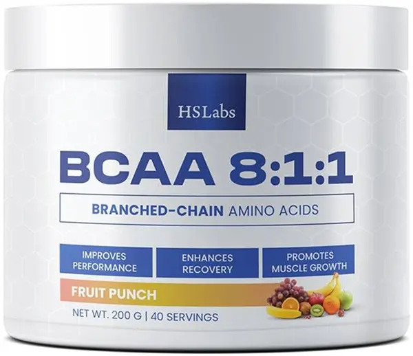 BCAA 8:1:1, punch de fructe, 200 g, HS Labs