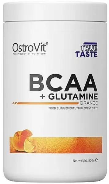 BCAA + Glutamine, portocală, 500 g, OstroVit