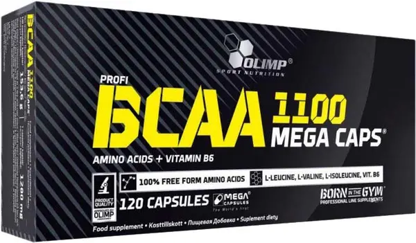 BCAA Mega Caps, 1100 mg, 120 capsule, Olimp