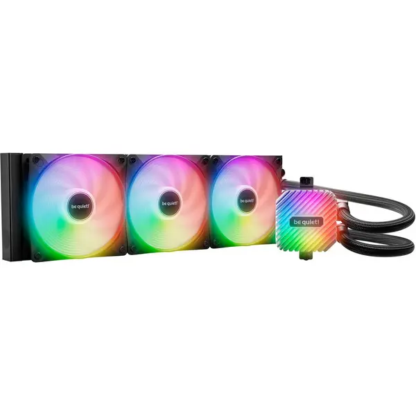 Be quiet! Cooler CPU Be quiet! Light Loop 360 mm, Racire cu apa, RGB, 3 ventilatoare, Negru