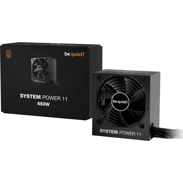 Be quiet! Sursa alimentare Be quiet! BP011EU, System Power 11, 80+ Bronze, 650W, 20+4 pin ATX, Negru