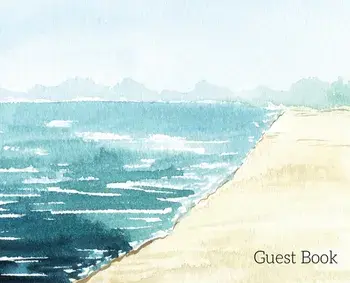 Beach Landscape Guest Book to sign, Hardcover/Lulu and Bell
