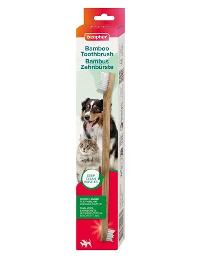 BEAPHAR Bamboo Toothbrush periuță din bambus câini și pisici