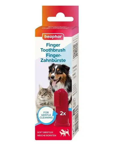 BEAPHAR Finger Toothbrush periuță pe deget pentru câini și pisici