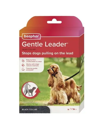 BEAPHAR Gentle Leader M zgardă dresaj pentru câini talie medie, negru