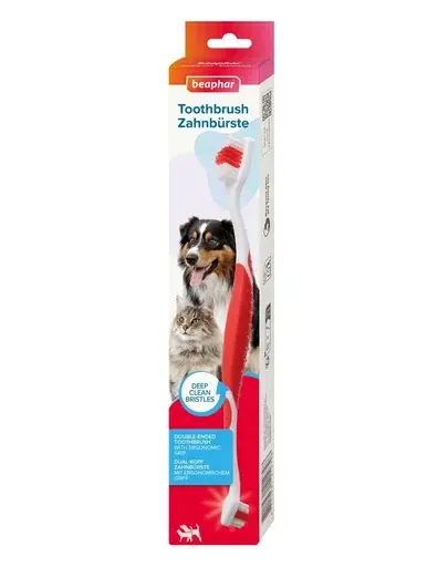BEAPHAR Toothbrush Regular periuță de dinți dublă câini și pisici