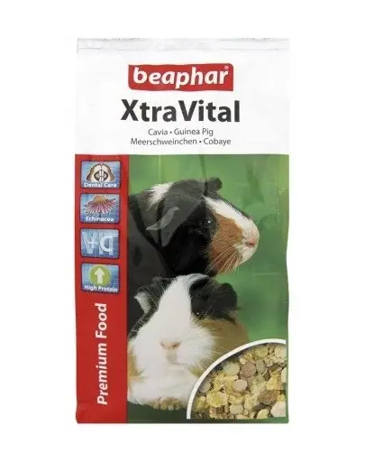 BEAPHAR XtraVital Guinea Pig 1 kg hrană completă cu vitamina C pentru porcușori de Guineea