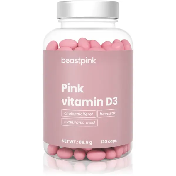 BeastPink Pink Vitamin D3 favorizează sănătatea oaselor și a dinților 126 g