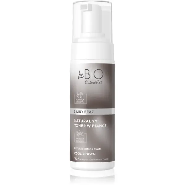 beBIO Natural Foam Toner Cold Brown spuma tonica pentru păr 120 ml