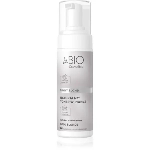 beBIO Natural Foam Toner Cool Blonde spuma tonica pentru păr 120 ml