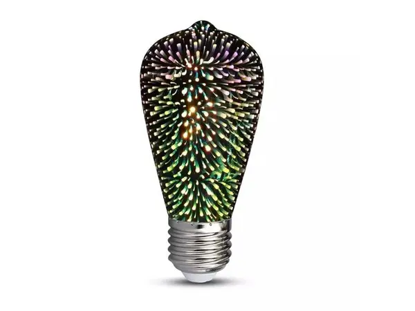 Bec cu filament LED E27 3W 3000K 3D V-TAC VT-2223