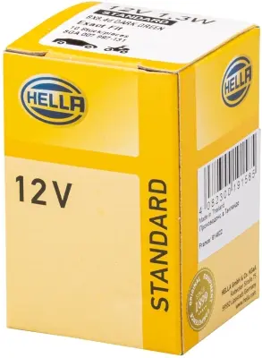 Bec cu mufa incandescent HELLA Standard BX8.4d 12V 8GA 007 997-131
