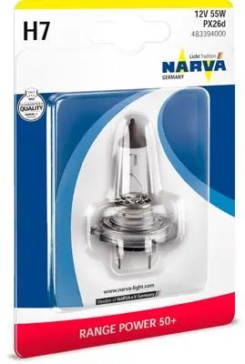 Bec, far faza lunga NARVA Range Power 50+ 483394000