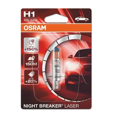 Bec far faza lunga OSRAM Night Breaker Laser H1 12V 64150NL-01B