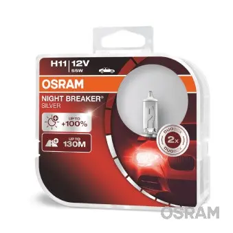 Bec far faza lunga OSRAM Night Breaker Silver H11 12V 64211NBS-HCB