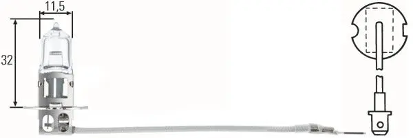 Bec, far principal HELLA HIGH WATTAGE ONLY FOR OFFROAD APPLICATION / NON ECE 8GH 002 090-153