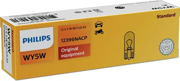 Bec Fara Soclu Wy5W 12V Set 10 Buc Philips