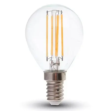 Bec filament LED P45 E14 6W 130LM/WAT 2700K alb cald V-TAC SKU-2854