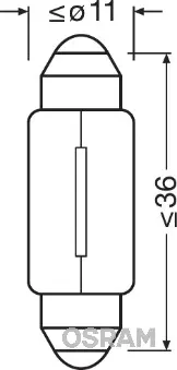 Bec iluminare compartiment motor OSRAM Original SV8,5-8 12V 6461
