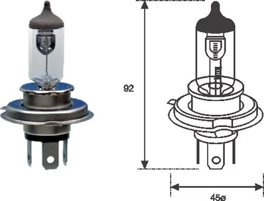 Bec incandescent MAGNETI MARELLI H4 12V 002555100000