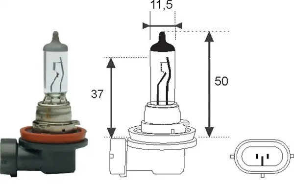 Bec incandescent MAGNETI MARELLI H8 12V 002547100000