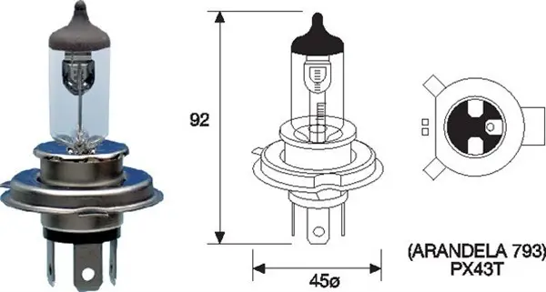 Bec incandescent MAGNETI MARELLI HS1 12V 002588700000