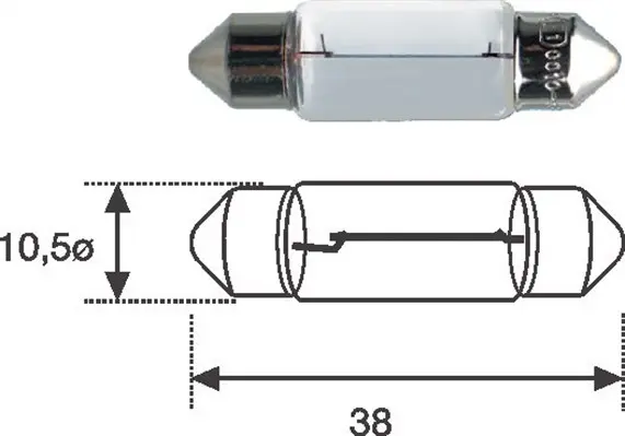Bec incandescent MAGNETI MARELLI SV8,5-8 12V 009461100000