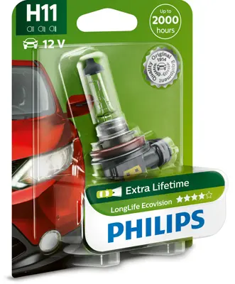 Bec incandescent PHILIPS Extra Lifetime H11 12V 123LE62LCOB1