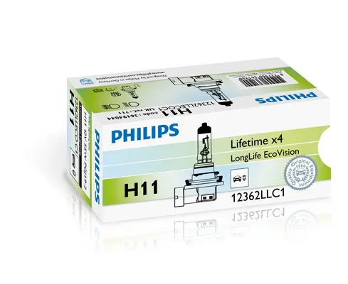 Bec incandescent PHILIPS Long Life Eco Vision H11 12V 12362LLECOC1