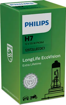 Bec incandescent PHILIPS Long Life Eco Vision H7 12V 12972LLECOC1