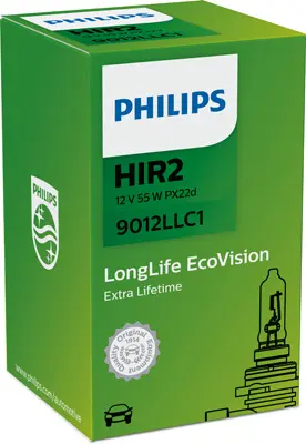 Bec incandescent PHILIPS Long Life HIR2 12V 9012LLC1