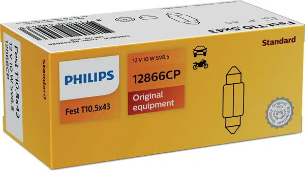 Bec incandescent PHILIPS Standard SV8,5 12V 12866CP