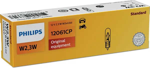 Bec incandescent PHILIPS Standard W2,3W 12V 12061CP