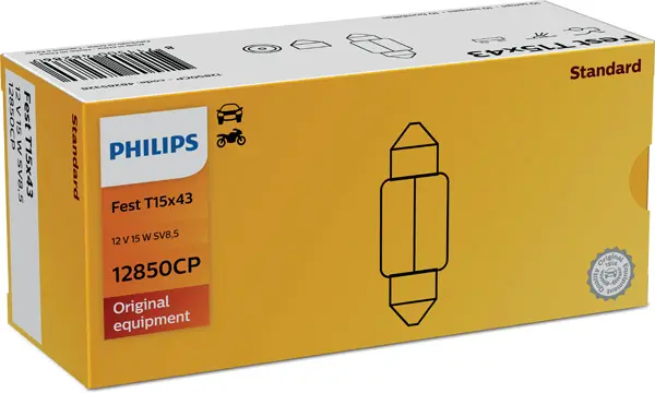 Bec incandescent PHILIPS SV8,5 12V 12850CP