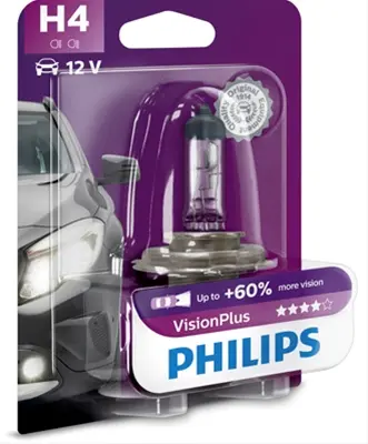 Bec incandescent PHILIPS Vision Plus H4 12V 12342VPB1