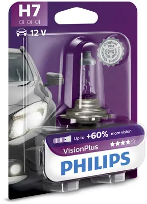 Bec incandescent PHILIPS Vision Plus H7 12V 12972VPB1