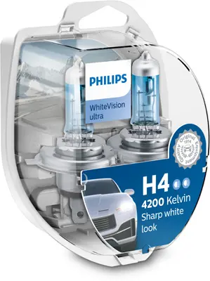Bec incandescent PHILIPS White Vision Ultra H4 12V 12342WVUSM