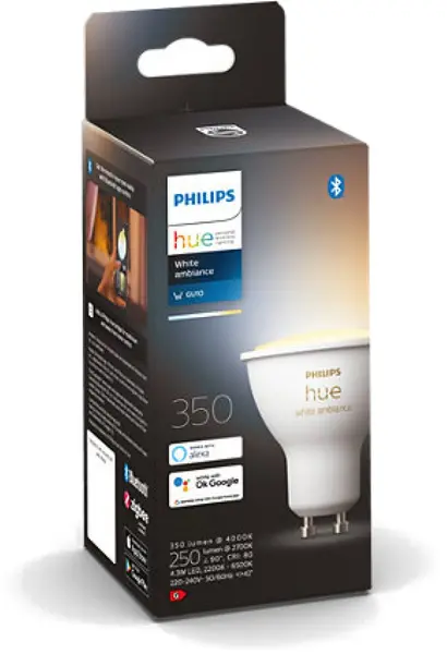 Bec inteligent Philips - Hue, 4.3W, GU10, dimmer